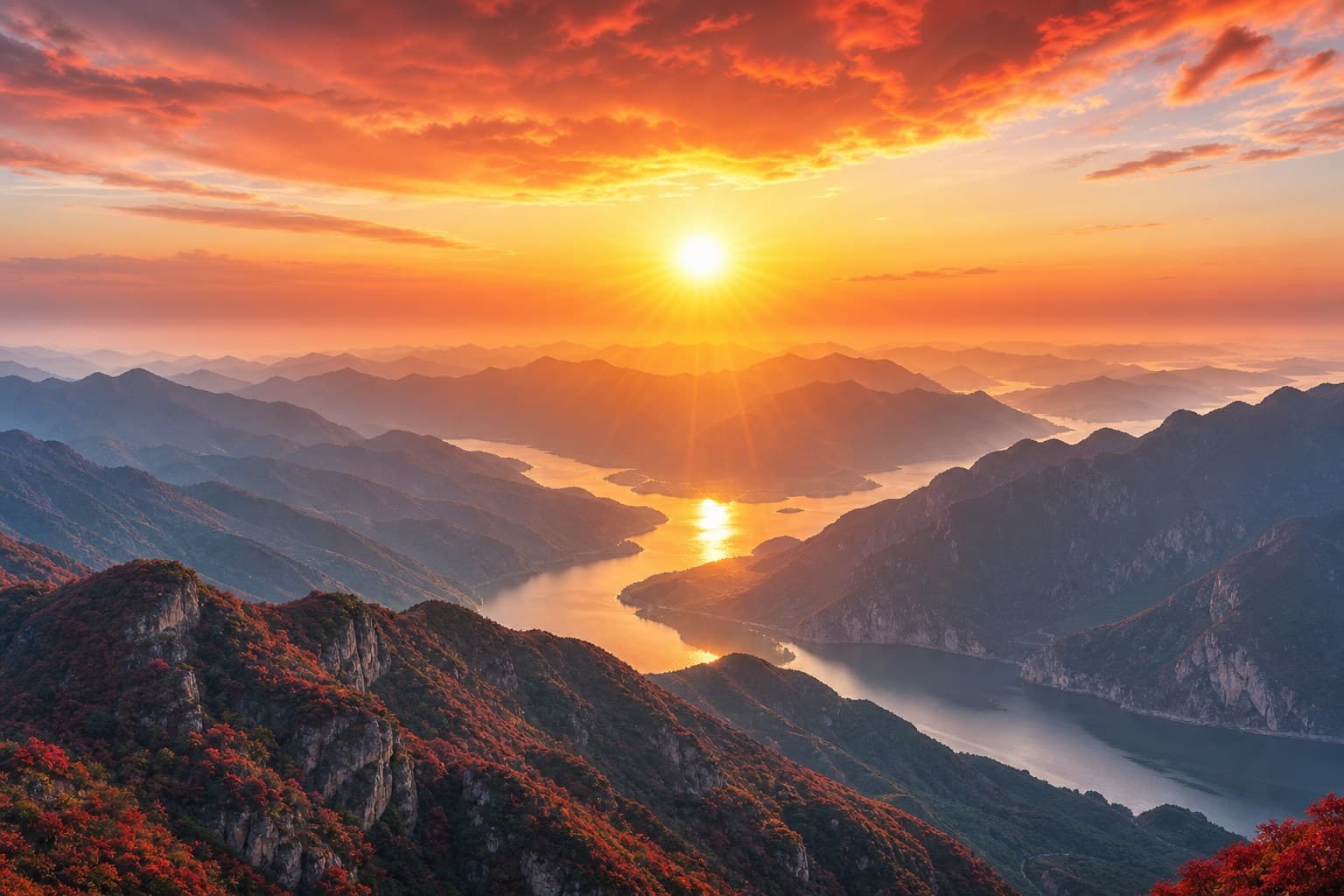 明亮太阳照耀山河